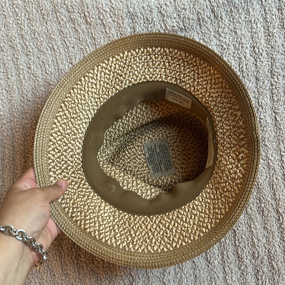 Eric Javits Beige/Tan Squishee Classic Handwoven Fedora Hat UPF 50+ - Picture 5 of 5